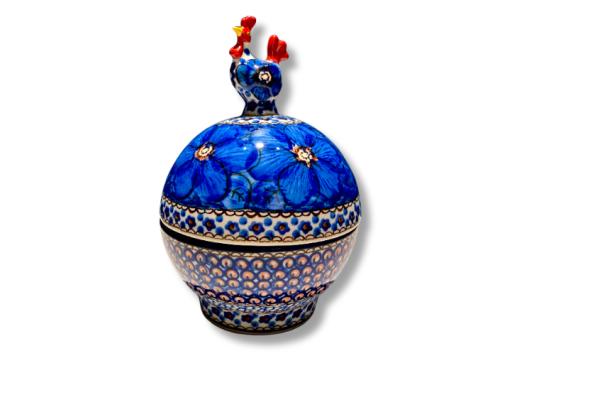 D65 Bunzlau Kip bewaarschaaltje U408 Unikat D65 Bunzlau Kip bewaarschaaltje U408 Unikat